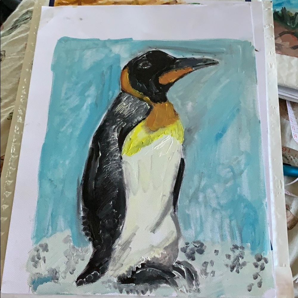Penguin painting